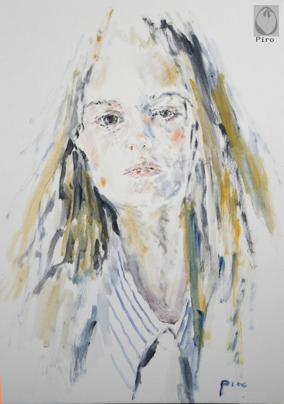 oil on paper - olio su carta di Piro